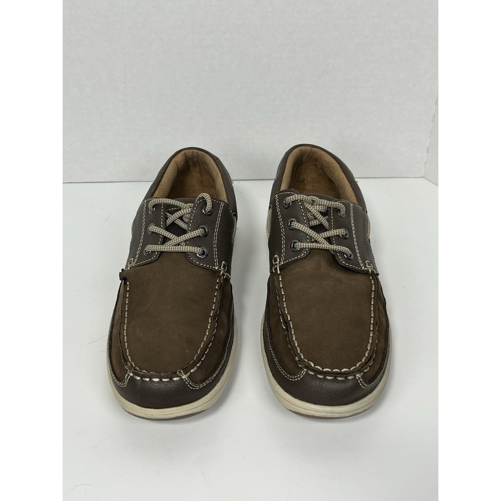 Men's Florsheim Lakeside Oxford Moc Toe 13157-200 Brown Nubuck Leather Sz 9‎ - Picture 2 of 9